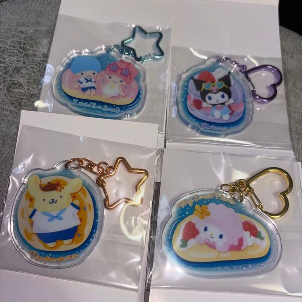 【コンビニ限定】サンリオキャラクターズ アクリルキーホルダー クロミ マイスウィートピアノ リトルツインスターズ ポムポムプリン