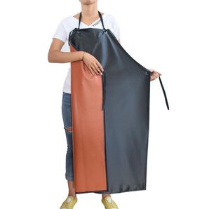 油汚れを完全シャットアウト!プロ仕様の防水防油エプロン カーキ