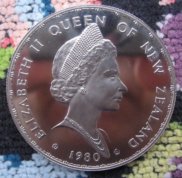 ニュージーランド 1980年 1ドル銀貨