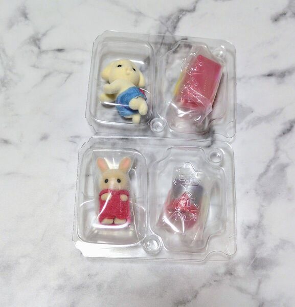 シルバニア くじ 赤ちゃん工作だいすきシリーズ フローラウサギ+みるくウサギ 2個セット