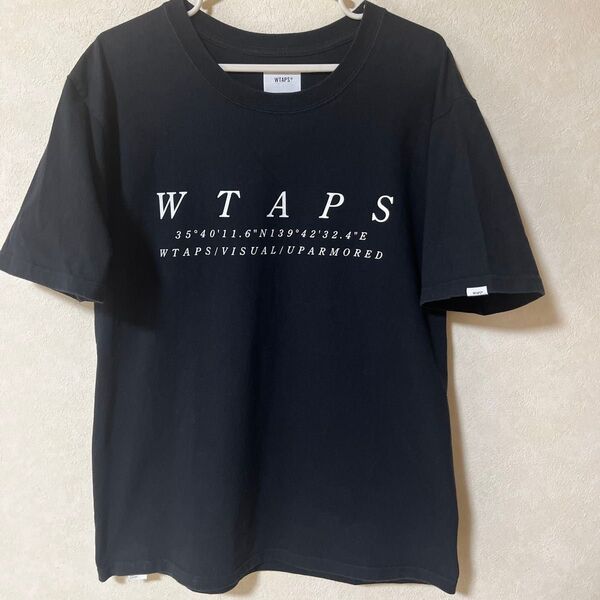 【美品】 wtaps 半袖 Tシャツ M ブラック 02 ダブルタップス