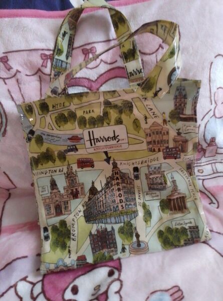Harrodsハロッズロンドンの地図柄トートバッグ