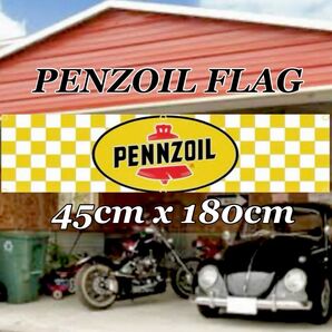 ペンズオイル フラッグ 45cmx180cm PENZOIL タペストリー グッズ アクセサリー 用品 ぺんずおいる