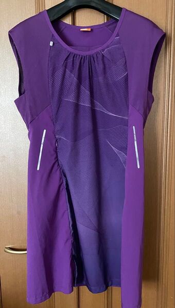 PUMA ランニング用ワンピースウェア パープル L