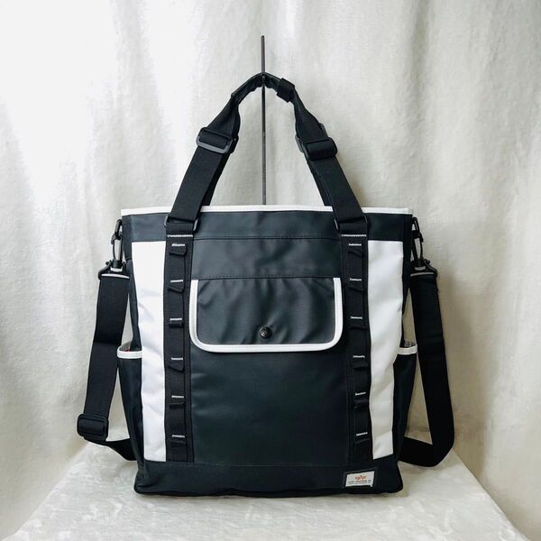 美品 Alpha Indtstries 3way ビジネスバッグ 黒 a4 pc トートバッグ ショルダーバッグ ブラック