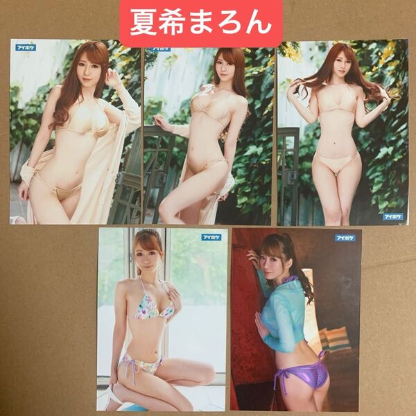 夏希まろん 生写真 5枚 DVD 特典/ セクシー女優 グラビアアイドル チェキ サイバージャパンダンサーズ