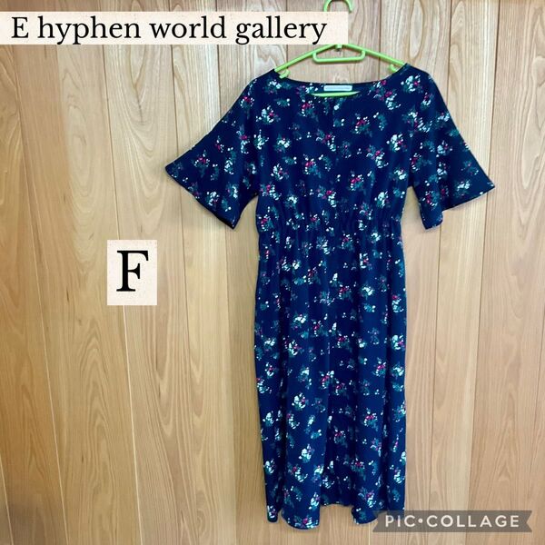 E hyphen world gallery PEACE ロングワンピース F 半袖