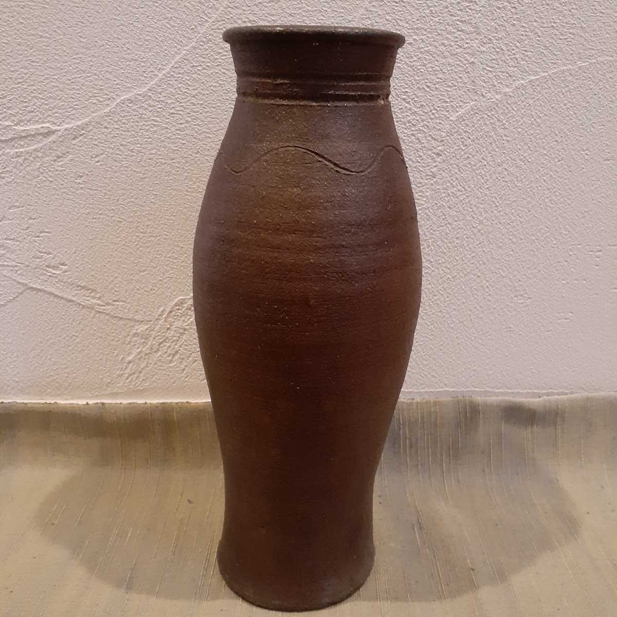 備前焼 小西陶古 未使用 花器 高さ24cm 美術、工芸品 美術、工芸品 www