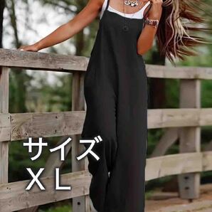 新品未使用 エスニック系オールインワンロングサロペット ゆったりサイズ マタニティサロペット