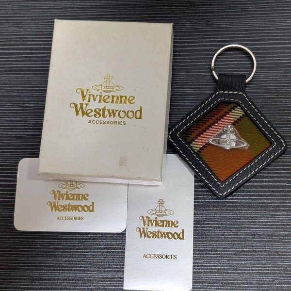 【未使用】Vivienne Westwood レザーキーホルダー リングチャーム
