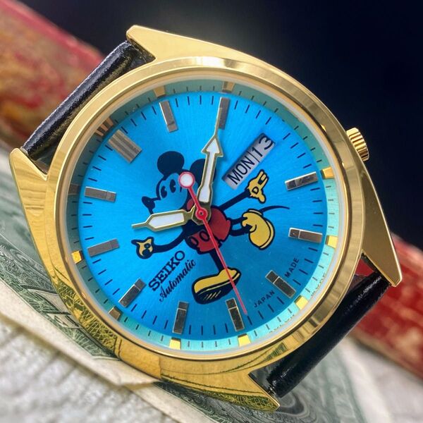 【個性的】SEIKO セイコー メンズ腕時計 ブルー 自動巻き ヴィンテージ アンティーク