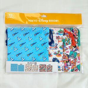 ディズニーランド メイク ユア フェイバリット きんちゃく 巾着 3枚セット