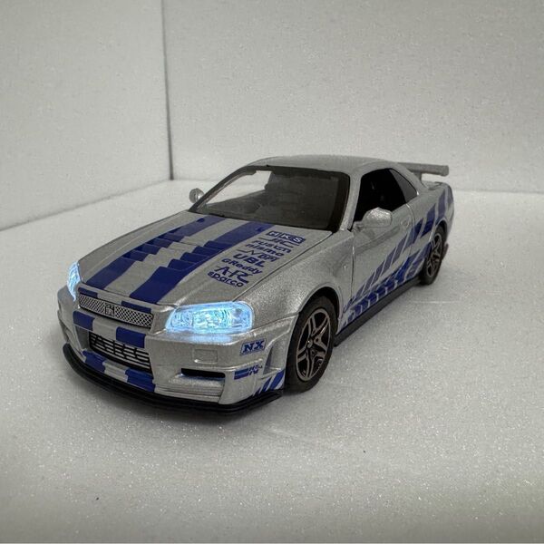 スカイライン GTR R34 ダイキャスト ミニカー ワイルドスピード 1/32