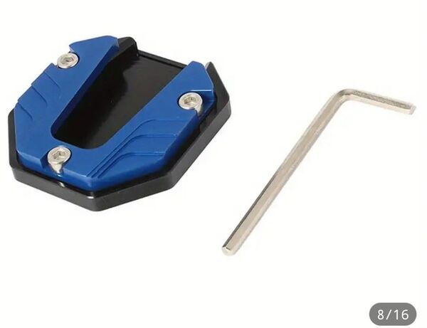 バイクサイドスタンドパッド 青 新品未使用