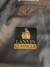 (G) 美品　LANVIN Classique ランバン　メンズ　グレー　モヘア　シルク混　ダブルスーツ　セットアップ　上下　52-47表記_画像3