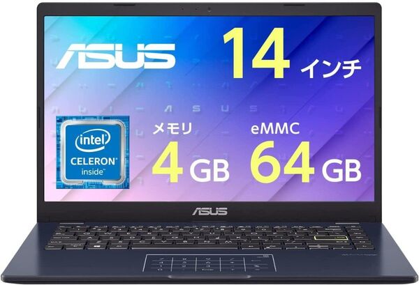ASUS ノートパソコン L410MA (Intel Celeron N4020 4GB eMMC 64GB 14型 フルHD)