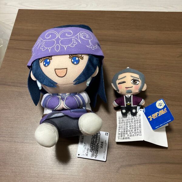 新品未使用タグ付きゴールデンカムイ金カムでっかいぽふっとぬいぐるみアシリパ白石由竹モアプラス マスコット