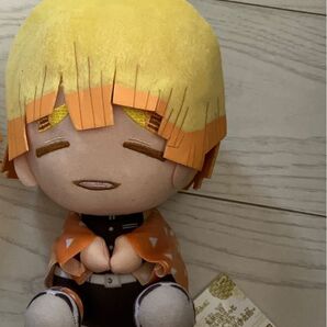 新品未使用タグ付き鬼滅の刃でっかいぽふっとぬいぐるみ我妻善逸マスコット