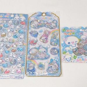 ぷくぷくあわわちゃん ステッカー 3種セット カミオジャパン ぷっくりシール