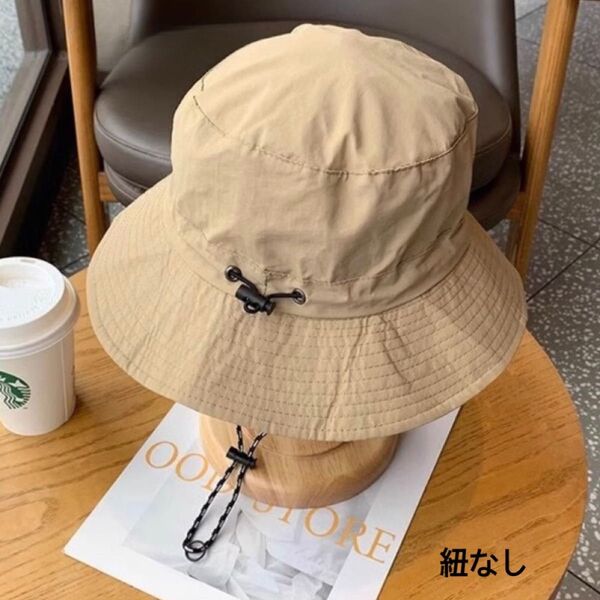 ベージュ サファリハット バケットハット アウトドア ナイロン素材 軽量 コンパクト 万能ハット キャンプ 速乾性 男女兼用