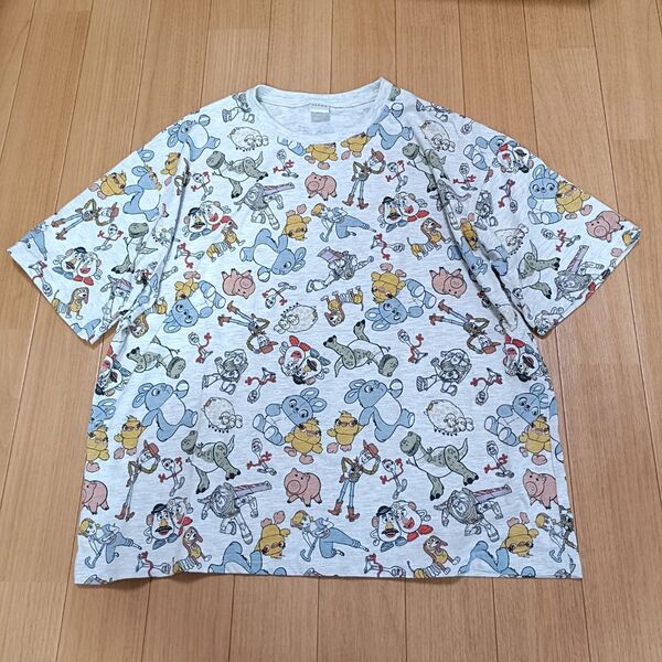ディズニー ピクサー トイストーリー 総柄Tシャツ レディース LL