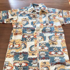 総柄シャツ ヴィンテージ アロハ アメカジシャツ Lサイズ相当