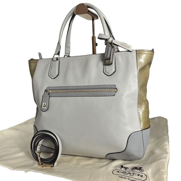 希少 COACH コーチ トートバッグ 2way ターンロック ハンド ショルダー レザー 斜め掛け 肩掛け 25057