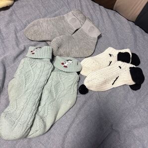 あったかもこもこ靴下3点セット靴下サプリ まるでこたつソックス 23-25cm 靴下 ソックス