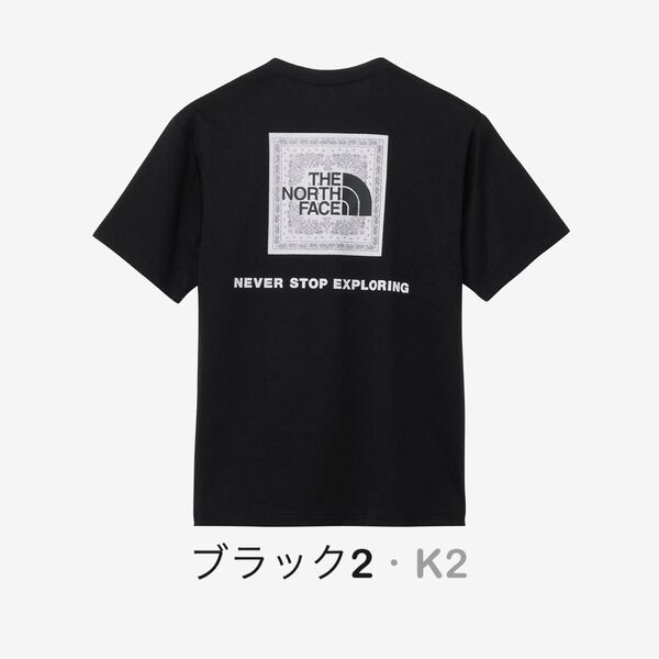 新品 未使用 タグ付き XLサイズ K2 ノースフェイス バンダナスクエアロゴティー 半袖 Tシャツ ロゴTシャツ