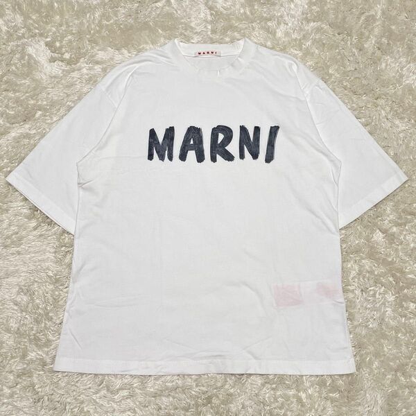 MARNI センターロゴ オーバーサイズ Tシャツ XLサイズ