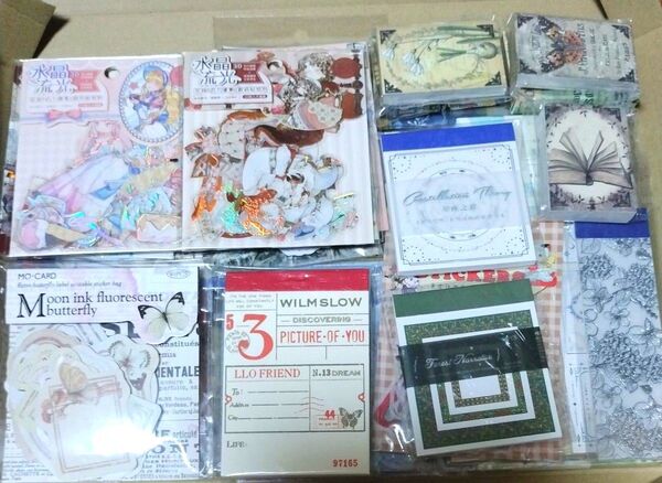今だけお値下げ まとめ売り 46点 未使用 コラージュ素材 紙もの シール 付箋等