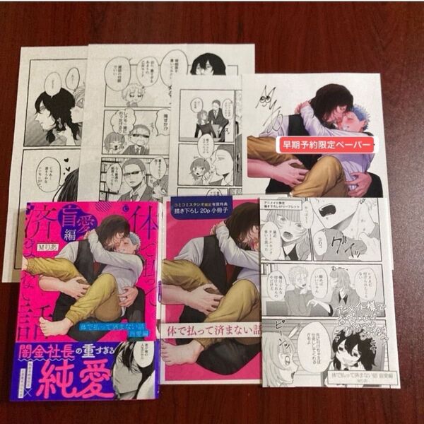 体で払って済まない話 盲愛編 mりあ 4店舗 8種特典 初版本 ネコポス送料込み