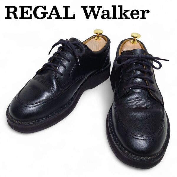 【即日発送/送料無料/価格の相談OK!!】 REGAL Walker 厚底 Uチップ レザー 25.5 黒