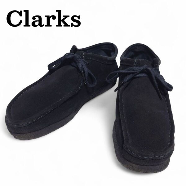 【即日発送/送料無料/価格の相談OK!!】 Clarks ワラビー ブラック スエード モカシン UK9 27cm