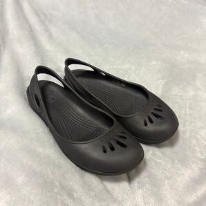投稿ラスト 廃盤 crocs クロックス マリンディ W6 ブラック