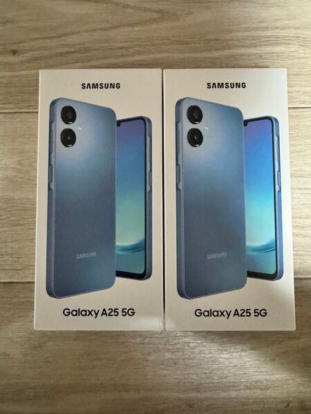 新品未使用品 Galaxy A25 5G ブルー simフリー 2台セット 一括購入残債無し ネットワーク利用制限 ◯