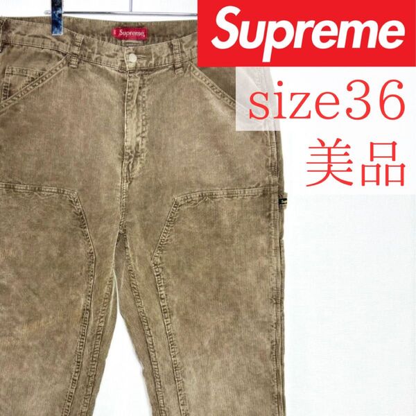 Supreme ダブルニーコーデュロイペインターパンツ "ブラウン"size36
