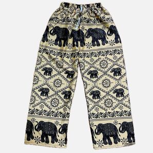 シルク?リゾート気分!リラックスパンツ サルエルパンツ リゾートパンツ カジュアルパンツ フレアタイプ レーヨン フリー 新品