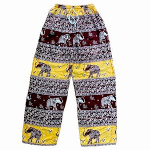 リゾート気分!リラックスパンツ サルエルパンツ リゾートパンツ カジュアルパンツ レーヨン フレアタイプ フリー 新品未使用 即納
