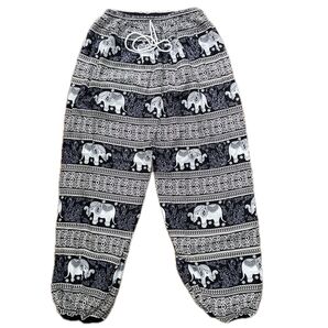 リゾート気分!リラックスパンツ サルエルパンツ リゾートパンツ カジュアルパンツ レーヨン100% XL 新品未使用 即納