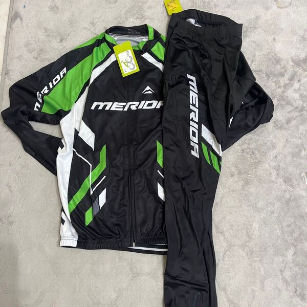 MERIDA サイクルジャージ ロングタイツセット サイズL 未使用タグ付き