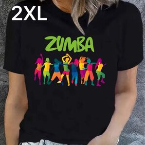 ズンバ Tシャツ ヨガ ダンスウェアZUMBA レディース 普段着 四季兼用 2XLサイズ