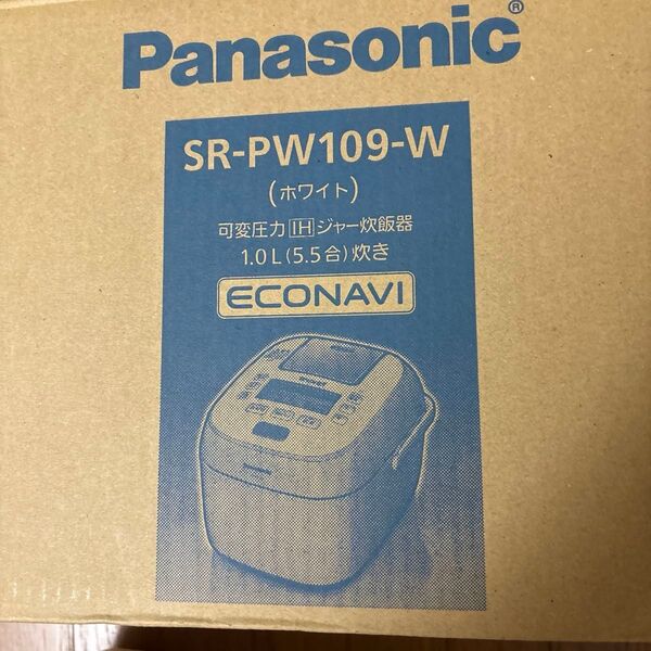 Panasonic 可変圧力IHジャー炊飯器 SR-PW109-W ホワイト