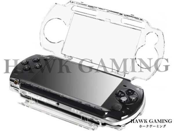 PSP2000/3000対応 透明 保護ケース クリアカバー保護フィルム付き 落下防止 衝撃吸収 軽量 PC素材