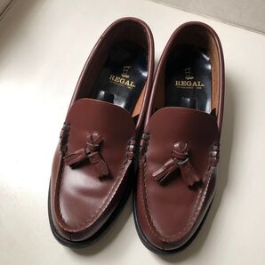 REGAL タッセルローファー 赤茶 本革 レザー メンズ