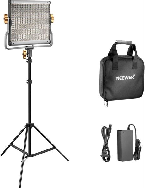 【美品】NEEWER 480 LEDビデオライトとスタンドキット 照明撮影用パネルライト