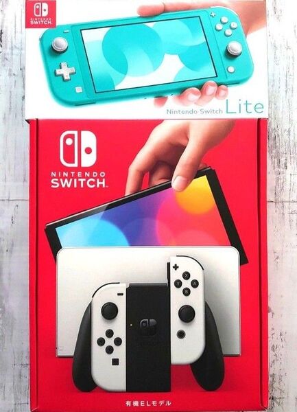 Nintendo Switch ニンテンドースイッチ本体 Lite ターコイズ 有機EL ホワイト 新品未使用 未開封 2点セット