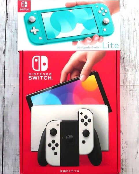 Nintendo Switch ニンテンドースイッチ本体 Lite ターコイズ 有機EL ホワイト 新品未使用 未開封 2点セット