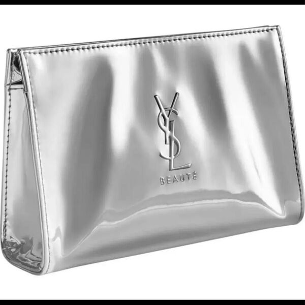 YSL イヴサンローラン ノベルティポーチ クラッチバッグ シルバー