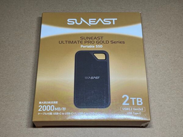 サンイースト ULTIMATE PRO GOLD SSD 2TB 2000MBs ポータブルSSD USB 3.2 Gen2×2